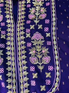 Beautiful Purple Embroidery Suit Set