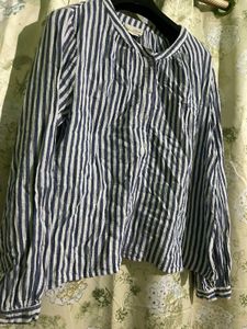 Striped Button-Up Shirt