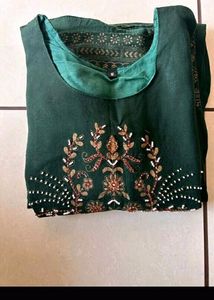 Zeri Green Designer  Kurti