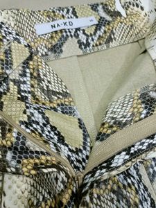 Python Print Leather Straight Pant Size 30