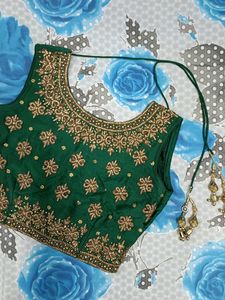 Embroidered Green Blouse