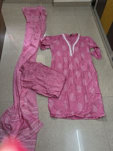 Pink Printed Kurta