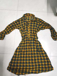 Checkered Shirt Dress