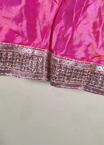 Gorgeous pink satin lehenga