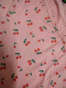 Cute Cherry Print Crop Top