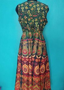 Floral Paisley Print Maxi Dress