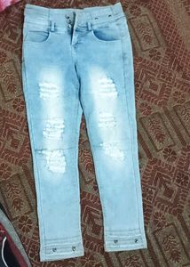 Ripped High-Waisted Jeans