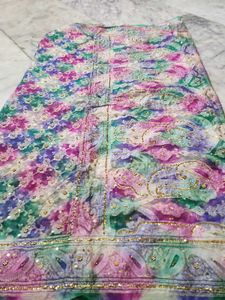 Vintage Floral Chiffon  Saree