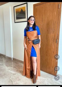 Brown Slit Dress