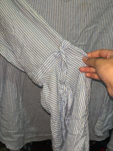 Stirped Top With Flared Sleeves