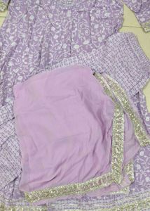 🪻Asthetic Elegant Lavender Floral Kurta