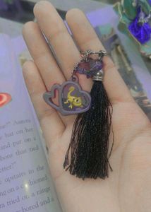 Handmade Purple Theme Tangled Pascal Keychain💜
