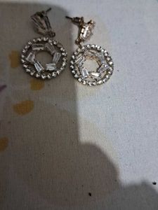 Sparkling Circle Drop Earrings