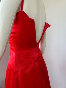 Red Satin Dress