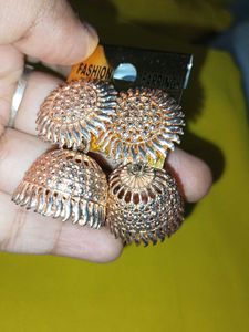 Metal jhumka Earrings