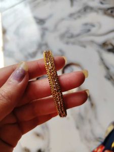 Partywear Bangles, Golden Shine Beads