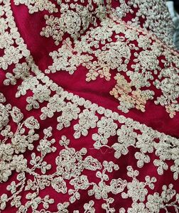 Red Embroidered Net Gown ( Women)