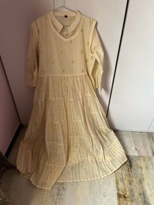 New Gold Weaved Kurta Set