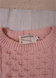 Pink Cable Knit Sweater