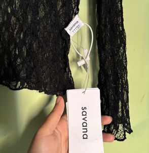 Elegant Black Lace Top