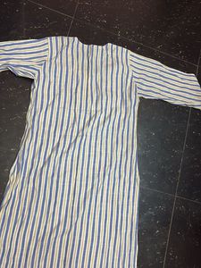 Striped Embroidered Kurta