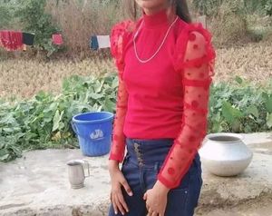 Red Polka Dot Sleeve Top