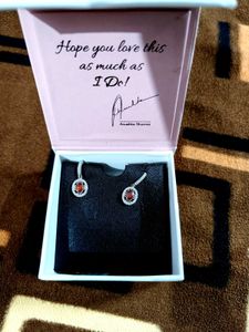 Giva Sterling Silver Radiant Red Drop Earrings