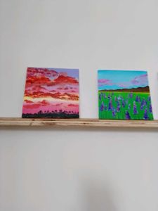 Miniature Landscape Paintings (Set of 5)