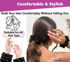 White Satin Scrunchies