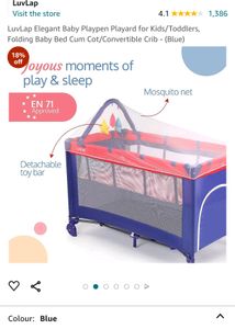 Folding Baby Bed Cum Crib/ Playpen