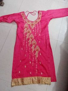 Pink Embroidered Kurti