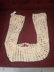 Handmade Crochet Shrug with Red Flowers &amp; Butterfl