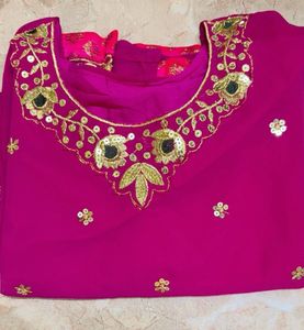Pink Embroidered Gharara Suit
