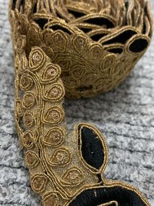3 Meter Gold And Black Designer Lace