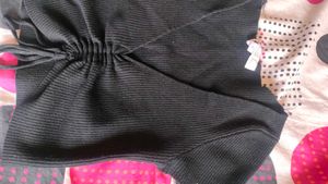 Black Cinched Waist Top