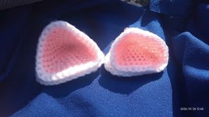 Crochet Kitty Ear Hair Clips