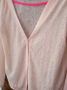 Peach Button-Down Long Sleeve