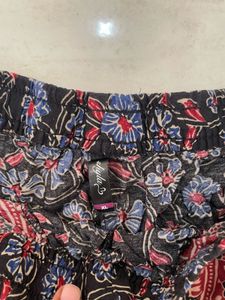 🤩Boho Queen Alert!Indigo &amp; Red Flared Palazzo💃✨