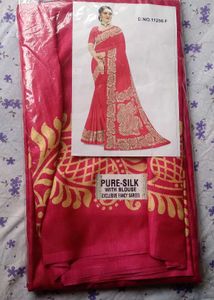 Elegant Red Silk Saree