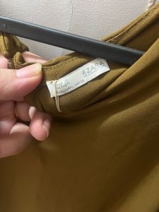 Zara Olive Green Off shoulder Dress