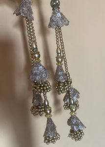 Golden Tassel Latkan Pair , lehenga/ blouse Latka