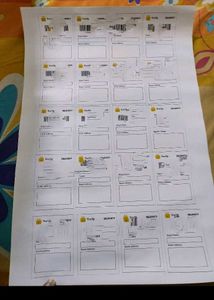 40 sticky shipping labels (Colour)