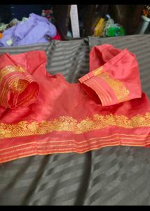 Coral Readymade Saree Blouse donation