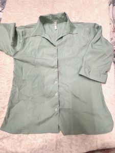Combo of sage green and rust pink shirt