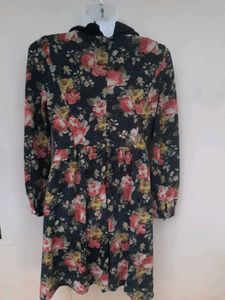 Floral Long Sleeve Mini Dress