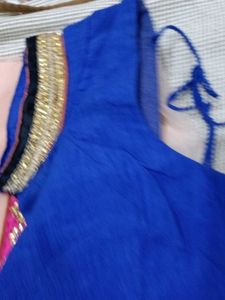 2part Saree Net With Pure Fabric