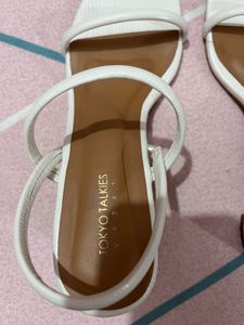 White Strappy Heels