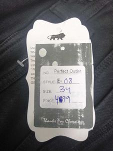 E08 Size-34 Black Denim Overalls