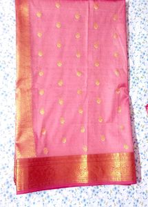 Pink &amp; Gold Saree