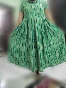 Green Printed Casual Dress